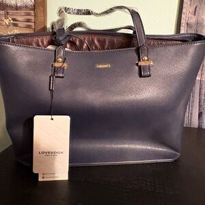 NWT Lovevook Navy Blue Tote Bag, Crossbody and Clutch